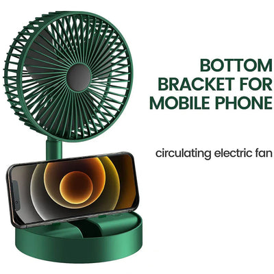Telescopic Rechargeable Folding Fan