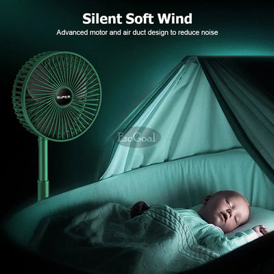 Telescopic Rechargeable Folding Fan